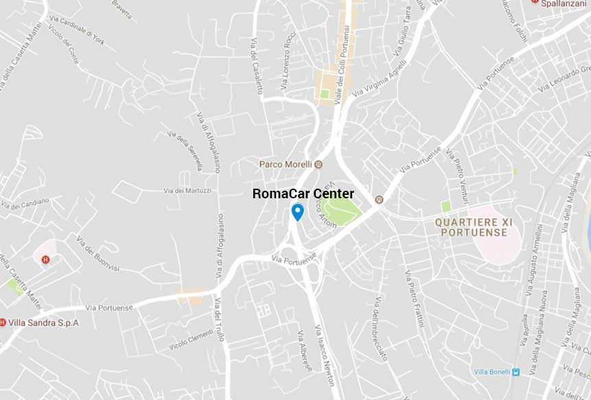Mappa dove si trova la Concessionaria RomaCar Center